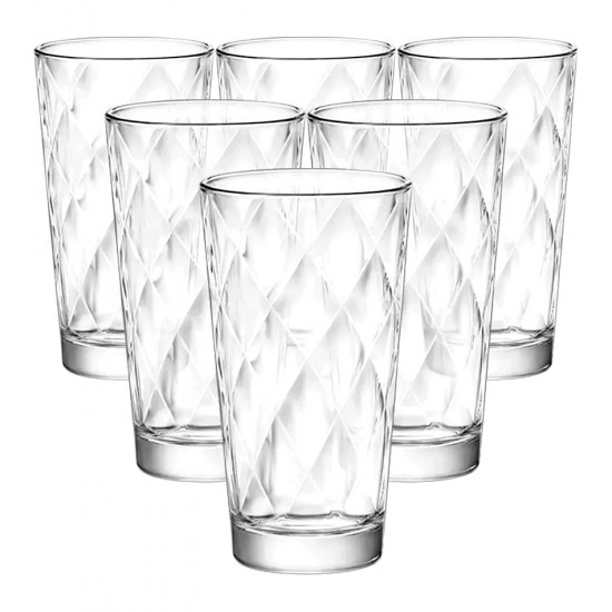 Jogo 6 Copos 375ml Long Drink Kaleido Bormiolli Rocco